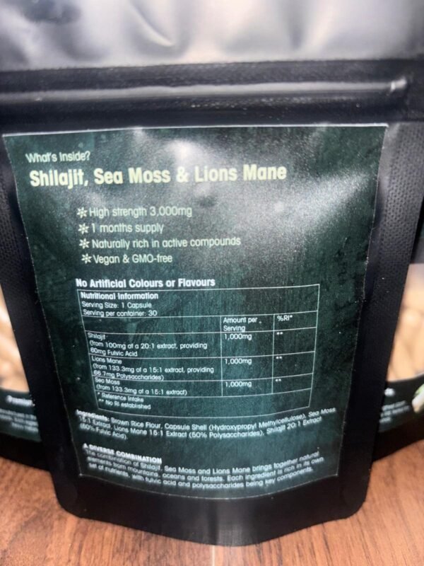 Shilajit, Sea Moss & Lions Mane - Image 3